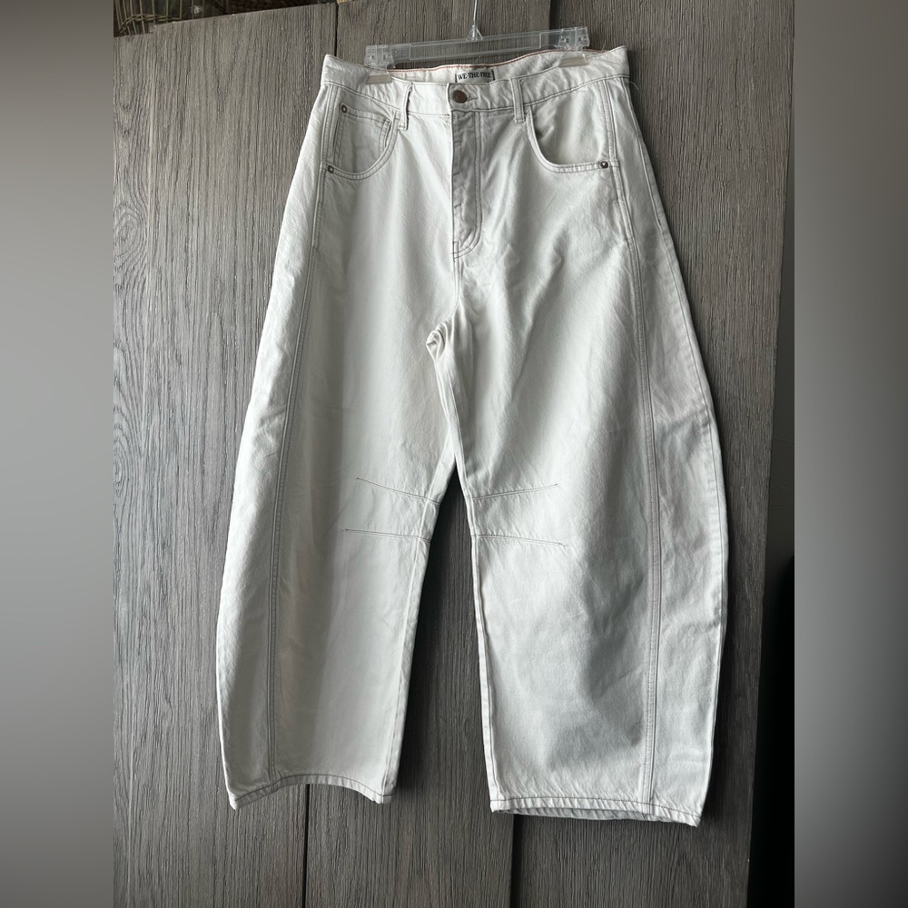 We the free good luck mid-rise barrel jeans,milk - Picture 6 of 6